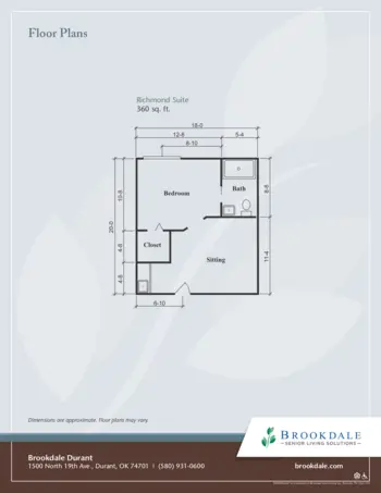 Floorplan of Brookdale Durant, Assisted Living, Durant, OK 2