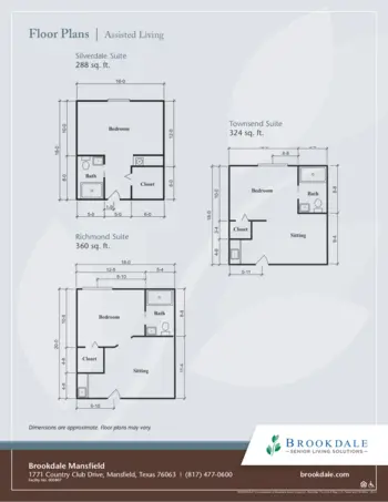 Floorplan of Brookdale Mansfield, Assisted Living, Mansfield, TX 1