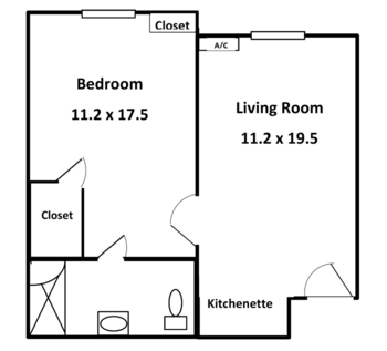 Floorplan of Brookridge Retirement Community, Assisted Living, Lawton, OK 1