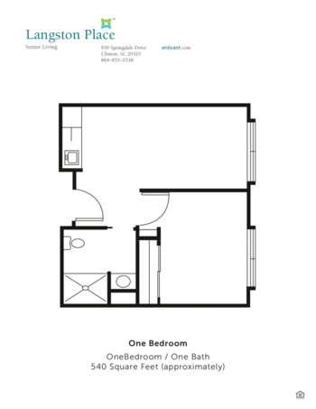 Floorplan of Langston Place, Assisted Living, Clinton, SC 2