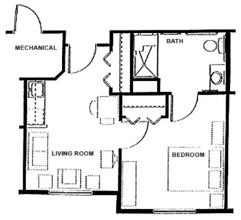Floorplan of Orchard Hills, Assisted Living, Dell Rapids, SD 2