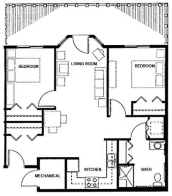 Floorplan of Orchard Hills, Assisted Living, Dell Rapids, SD 4