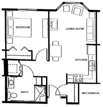Floorplan of Orchard Hills, Assisted Living, Dell Rapids, SD 5