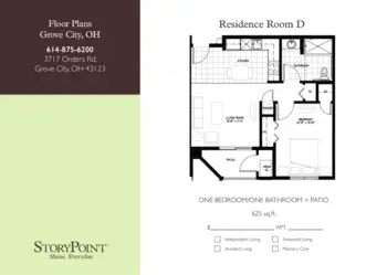 Floorplan of StoryPoint Grove City, Assisted Living, Grove City, OH 5