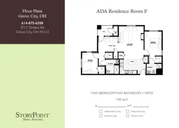 Floorplan of StoryPoint Grove City, Assisted Living, Grove City, OH 7