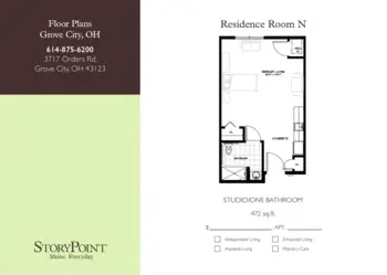 Floorplan of StoryPoint Grove City, Assisted Living, Grove City, OH 11