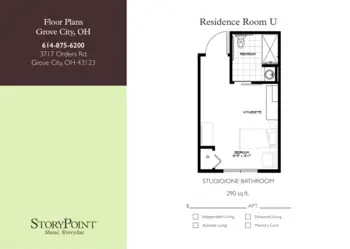 Floorplan of StoryPoint Grove City, Assisted Living, Grove City, OH 15
