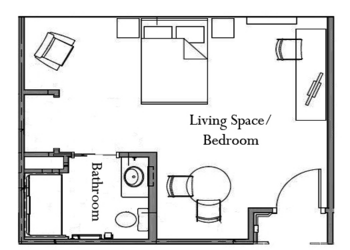 Floorplan of Suites at Rouse, Assisted Living, Youngsville, PA 1