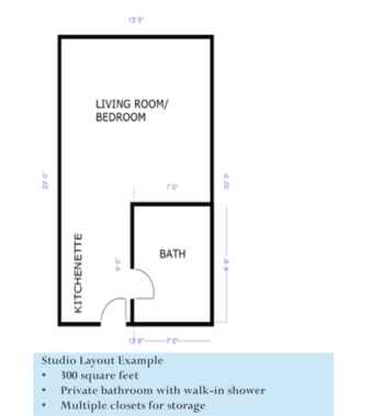 Floorplan of Suites at Rouse, Assisted Living, Youngsville, PA 6