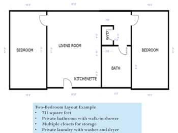 Floorplan of Suites at Rouse, Assisted Living, Youngsville, PA 7