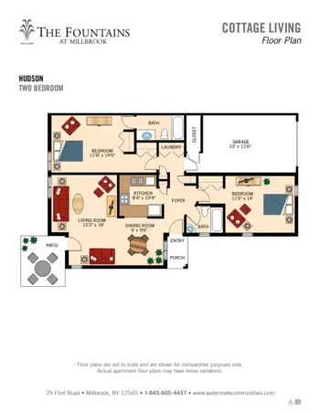 Floorplan of The Fountains at Millbrook, Assisted Living, Millbrook, NY 8