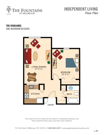 Floorplan of The Fountains at Millbrook, Assisted Living, Millbrook, NY 16