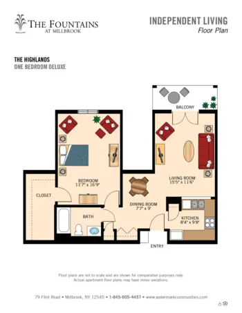 Floorplan of The Fountains at Millbrook, Assisted Living, Millbrook, NY 18