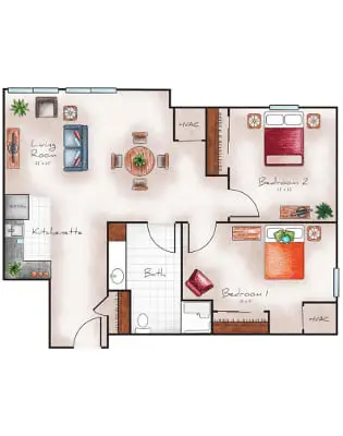 Floorplan of The Heritage at Sterling Ridge, Assisted Living, Memory Care, Omaha, NE 3