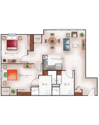 Floorplan of The Heritage at Sterling Ridge, Assisted Living, Memory Care, Omaha, NE 4