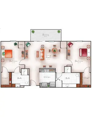 Floorplan of The Heritage at Sterling Ridge, Assisted Living, Memory Care, Omaha, NE 7