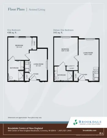 Floorplan of Brookdale Centre of New England, Assisted Living, Memory Care, Coventry, RI 2