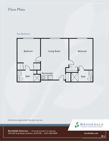 Floorplan of Brookdale Emerson, Assisted Living, Emerson, NJ 2