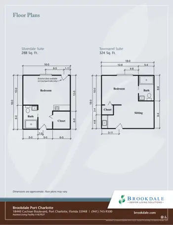 Floorplan of Brookdale Port Charlotte, Assisted Living, Port Charlotte, FL 1
