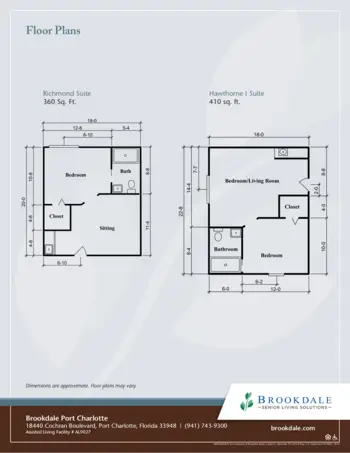 Floorplan of Brookdale Port Charlotte, Assisted Living, Port Charlotte, FL 2