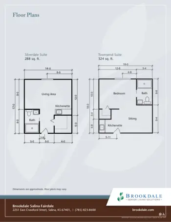 Floorplan of Brookdale Salina Fairdale, Assisted Living, Salina, KS 1