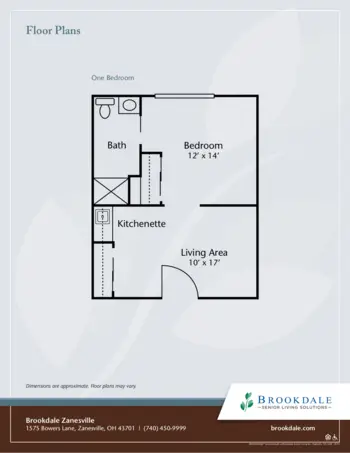 Floorplan of Brookdale Zanesville, Assisted Living, Zanesville, OH 2