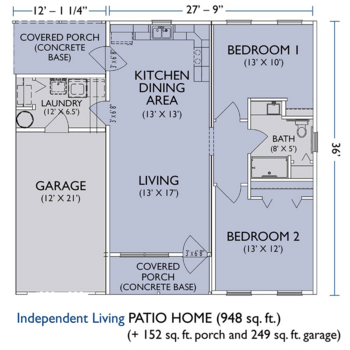 Floorplan of Brookside Senior Living, Assisted Living, Brookville, PA 1