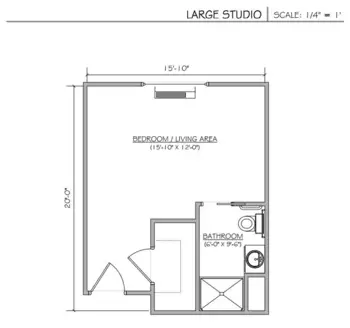 Floorplan of Cottonwood Ridge, Assisted Living, Rocky Ford, CO 1