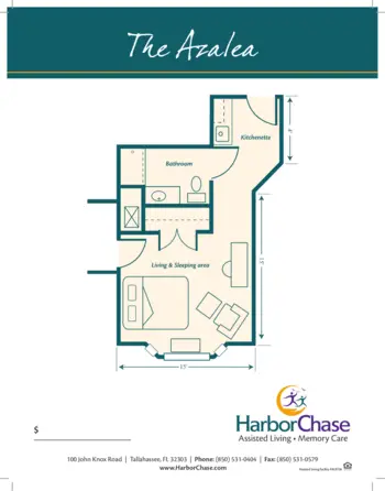 Floorplan of HarborChase of Tallahassee, Assisted Living, Tallahassee, FL 5