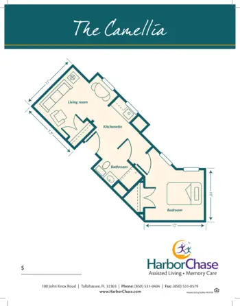 Floorplan of HarborChase of Tallahassee, Assisted Living, Tallahassee, FL 6