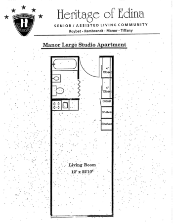 Floorplan of Heritage of Edina, Assisted Living, Edina, MN 2
