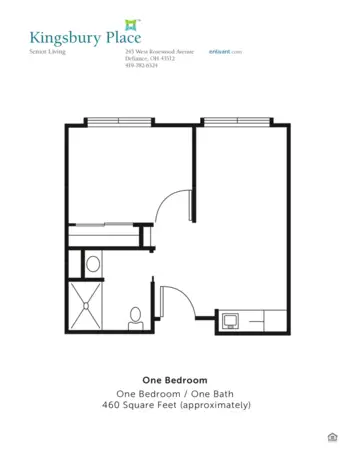 Floorplan of Kingsbury Place, Assisted Living, Defiance, OH 3