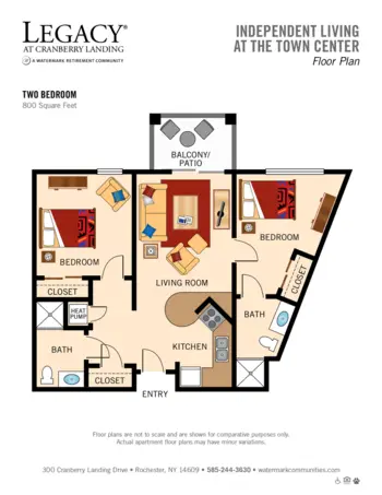 Floorplan of Legacy at Cranberry Landing, Assisted Living, Rochester, NY 5