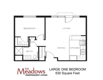 Floorplan of Meadows Senior Living, Assisted Living, Clarion, IA 3