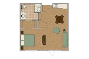 Floorplan of Morningstar at Golden Ridge, Assisted Living, Peoria, AZ 1
