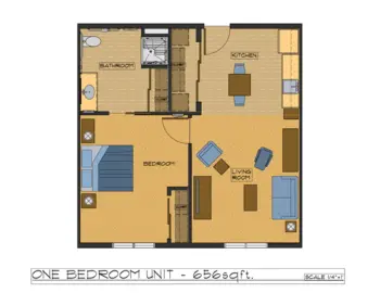 Floorplan of Mountain Lodge, Assisted Living, Douglas, WY 2