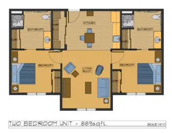 Floorplan of Mountain Lodge, Assisted Living, Douglas, WY 4