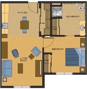 Floorplan of Mountain Lodge, Assisted Living, Douglas, WY 5
