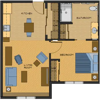 Floorplan of Mountain Lodge, Assisted Living, Douglas, WY 6