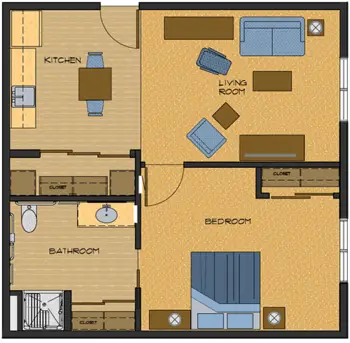 Floorplan of Mountain Lodge, Assisted Living, Douglas, WY 8
