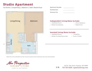 Floorplan of New Perspective Twin Ports, Assisted Living, Memory Care, Superior, WI 2