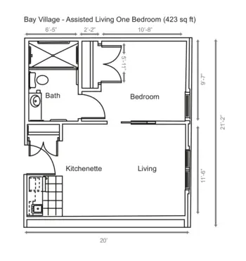 Floorplan of O'Neill Healthcare Bay Village, Assisted Living, Bay Village, OH 1