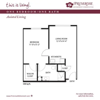 Floorplan of Primrose Retirement Community of Council Bluffs, Assisted Living, Council Bluffs, IA 2