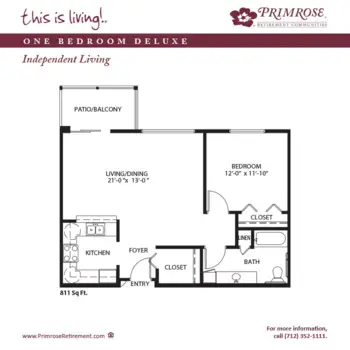 Floorplan of Primrose Retirement Community of Council Bluffs, Assisted Living, Council Bluffs, IA 3