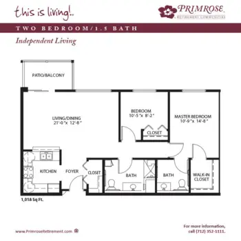 Floorplan of Primrose Retirement Community of Council Bluffs, Assisted Living, Council Bluffs, IA 4