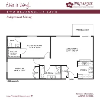 Floorplan of Primrose Retirement Community of Council Bluffs, Assisted Living, Council Bluffs, IA 5