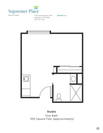 Floorplan of Sojourner Place, Assisted Living, Kalamazoo, MI 1
