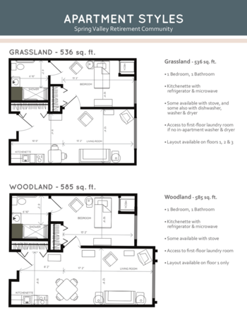 Floorplan of Spring Valley Retirement Community, Assisted Living, Memory Care, Perry, IA 1