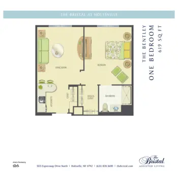 Floorplan of The Bristal at Holtsville, Assisted Living, Holtsville, NY 6