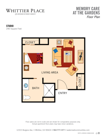 Floorplan of Whittier Place, Assisted Living, Whittier, CA 2